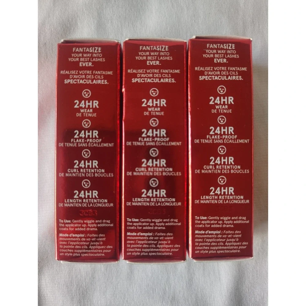 ONE/SIZE Fantasize Mascara Mini Travel Size Lot of 3 24HR Lengthening Mascara